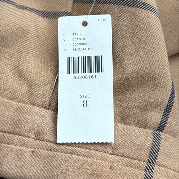 NWT By Anthropologie Wiley Windowpane High Rise Bootcut Trouser Pants Size 8 - Picture 10 of 10